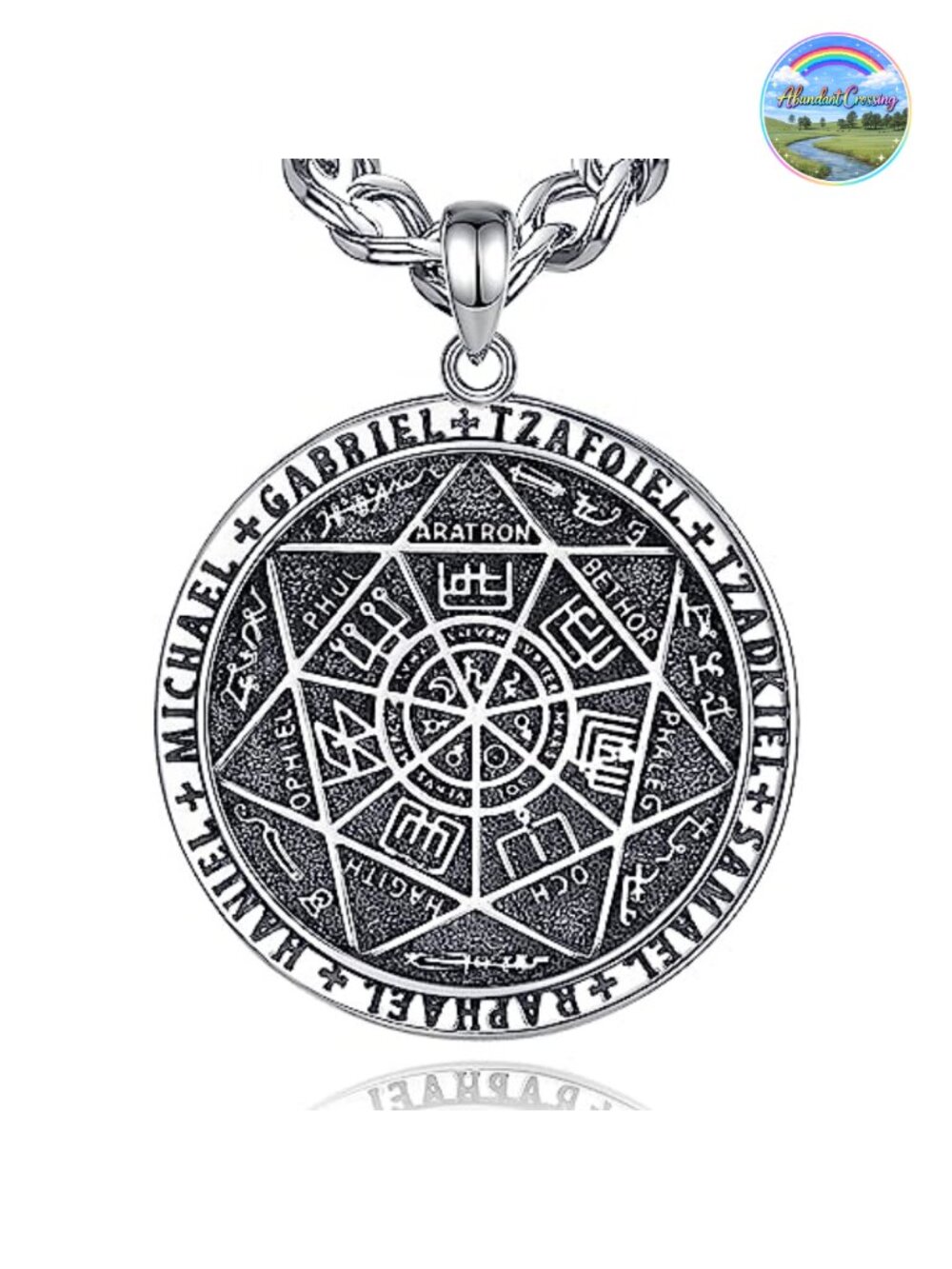 925 Sterling Silver Archangel Medal Necklace, Religious Gift for Men & Women